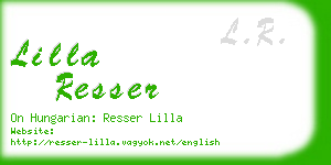 lilla resser business card